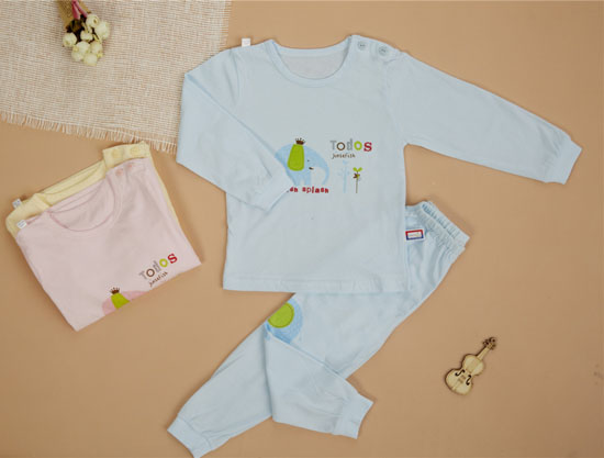 金色小魚純棉素色單面大象束口肩開套