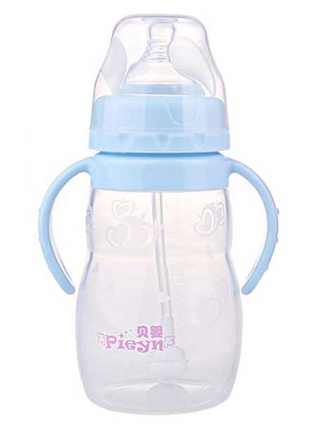 貝嬰硅膠奶瓶藍(lán)色