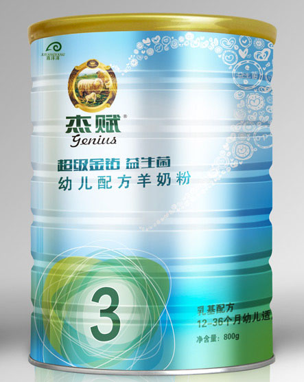 杰賦超級(jí)金鉆益生菌youe配方羊奶粉3段800g