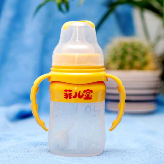 菲兒寶160毫升全自動防脹液寬口硅奶瓶