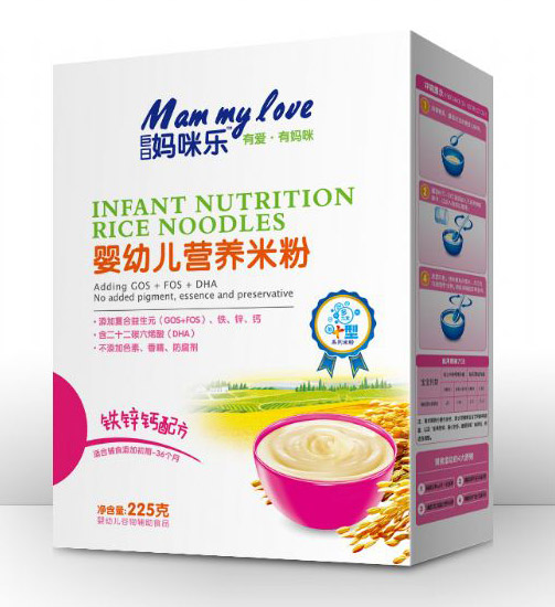 巨日媽咪樂嬰幼兒鐵鋅鈣配方營養(yǎng)米粉(盒裝)