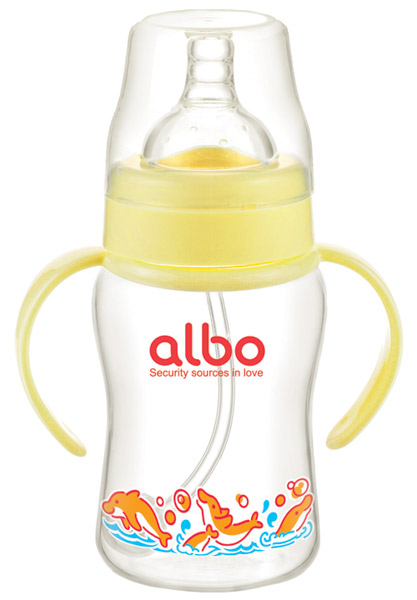 愛(ài)樂(lè)寶200mlPP自動(dòng)奶瓶黃