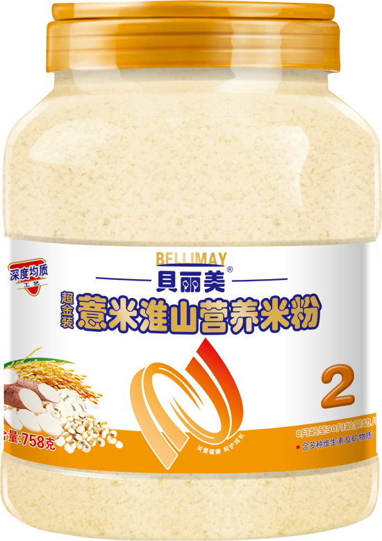 貝麗美薏米淮山營(yíng)養(yǎng)米粉758克2段