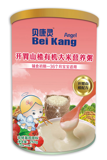 貝康靈開胃山楂有機(jī)大米營養(yǎng)粥(聽裝)