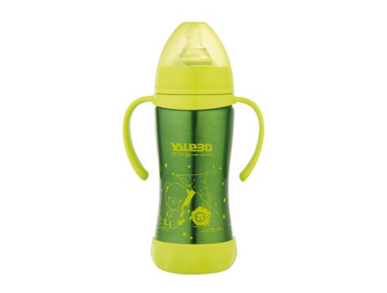 優(yōu)樂(lè)寶寬口徑不銹鋼保溫有柄自動(dòng)奶瓶180ML