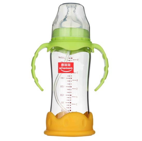 喜哇哇嬰幼兒玻璃奶瓶260ML