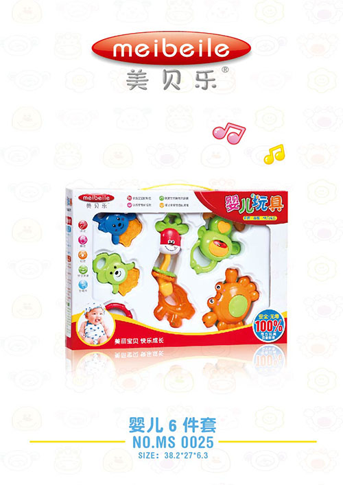 美貝樂嬰兒搖鈴6件套