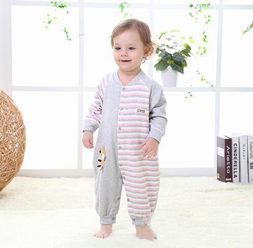 蓓琪兔嬰兒服飾2015秋冬新品舒絨系列系扣哈衣0