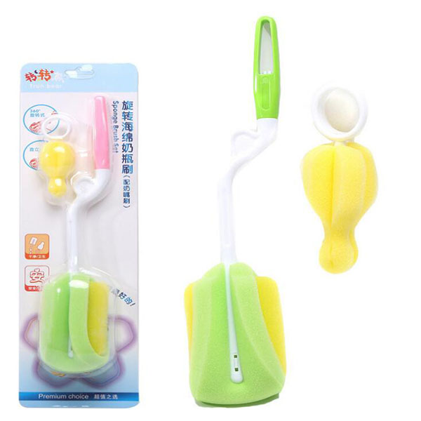 轉(zhuǎn)轉(zhuǎn)熊奶嘴刷套裝360度旋轉(zhuǎn)清潔刷子