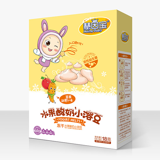 慧因?qū)?水果酸奶小溶豆-蘋(píng)果胡蘿卜味