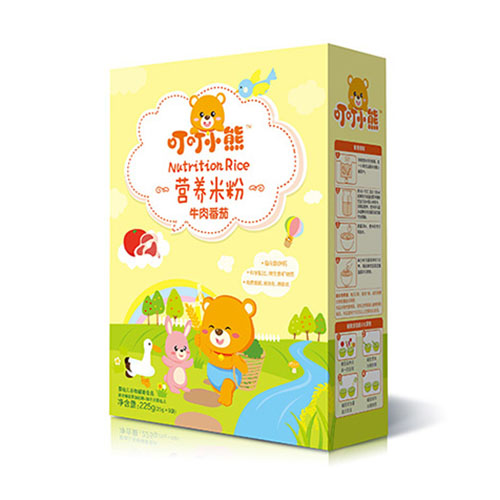 叮叮小熊營(yíng)養(yǎng)米粉盒裝-牛肉番茄