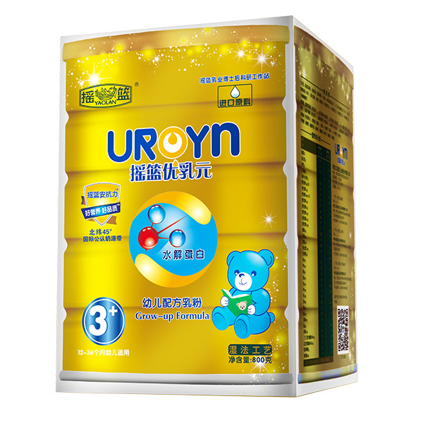 搖籃優(yōu)乳元幼兒配方乳粉3段聽(tīng)外盒