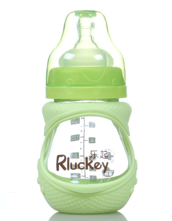樂起180ml防摔玻璃奶瓶不帶柄