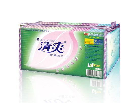 清爽水晶系列—30片日夜組合裝全絲薄衛(wèi)生巾