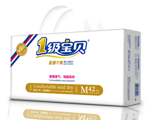 1級寶貝柔薄干爽紙尿片M碼42片