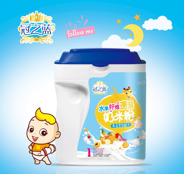 冠之藍水果纖維速溶奶米粉{燕麥雪梨}