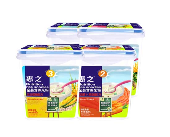 惠之金裝營養(yǎng)米粉800g樂扣桶裝