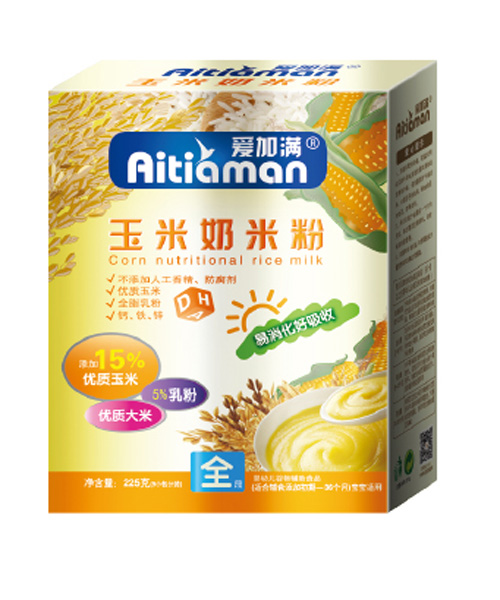 愛加滿玉米奶米粉盒裝