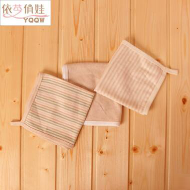 單層30X30有機棉彩棉yinge擦臉小方巾寶寶口水巾youe吸奶巾