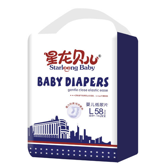 星龍貝兒嬰兒紙尿片58片L
