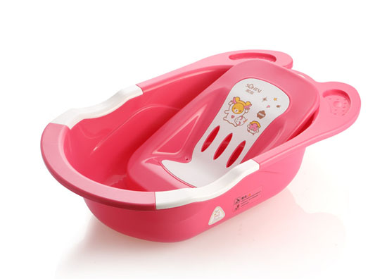 淞泰浴盆大號(hào)嬰兒洗澡盆兒童寶寶加厚沐浴盆送浴板