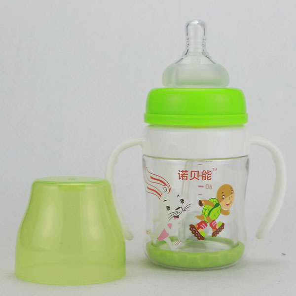 諾貝能yingye奶瓶青色兔子圖案