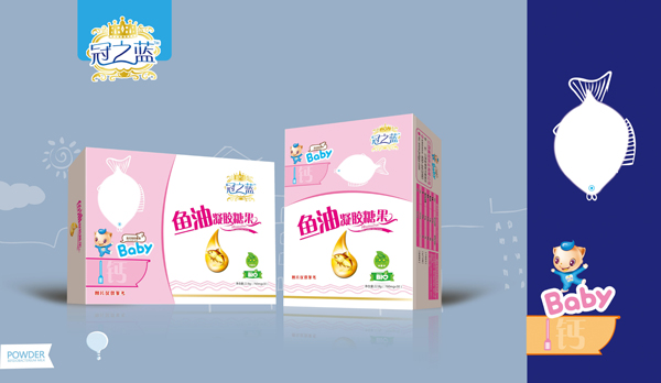 冠之藍(lán)魚(yú)油凝膠糖果