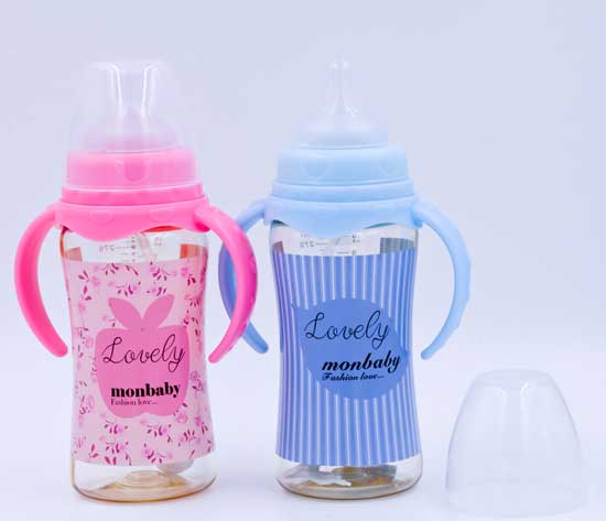 盟寶300ml系列自動(dòng)吸炫彩PPSU奶瓶
