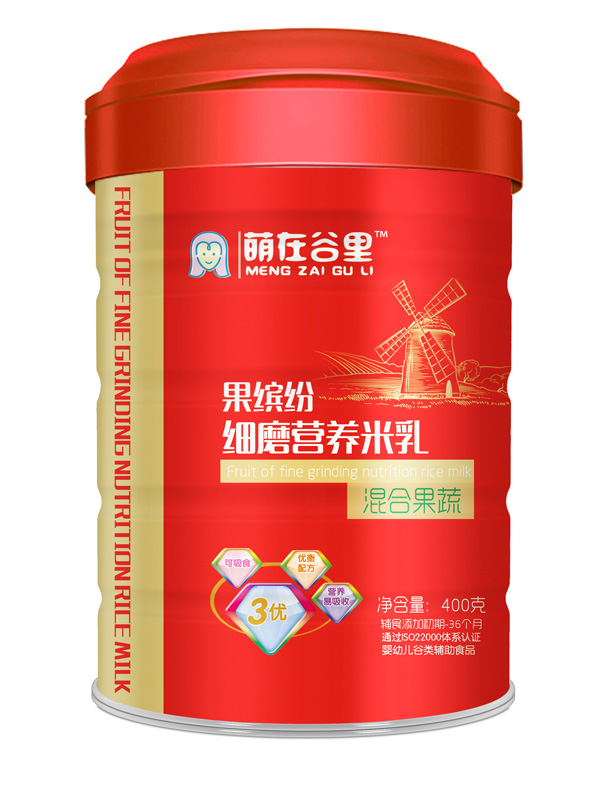 維媽媽果繽紛細磨米乳-混合果蔬