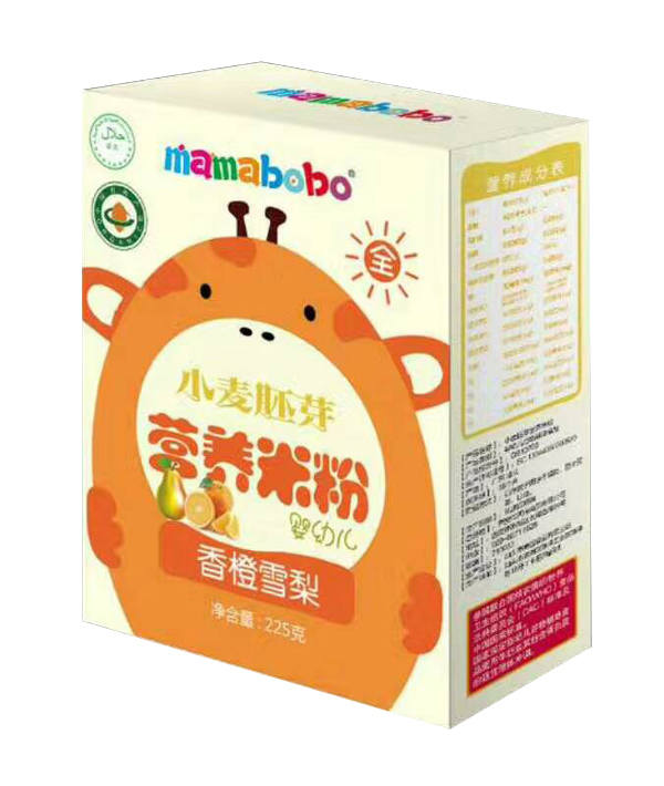 mamabobo小麥胚芽營(yíng)養(yǎng)米粉-香橙雪梨