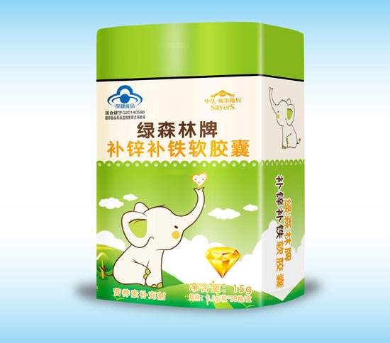 中法賽爾斯貝藍(lán)帽補鋅補鐵軟膠囊30粒(鐵盒)