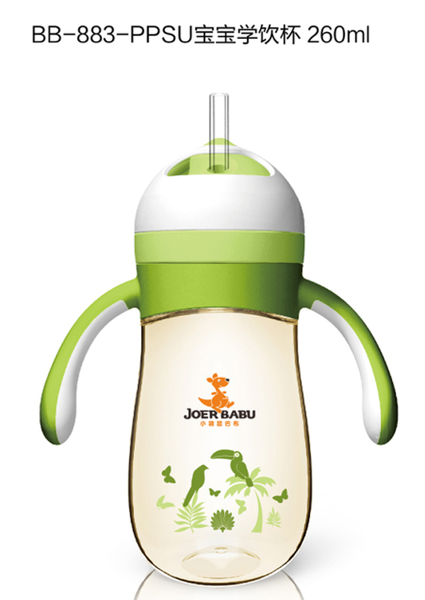 小袋鼠巴布寶寶學飲杯260ml綠色.jpg 小袋鼠巴布寶寶學飲杯260ml綠色.jpg