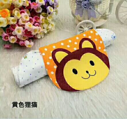 淘貝貓四層吸汗巾-黃色貍貓.jpg 淘貝貓四層吸汗巾-黃色貍貓.jpg