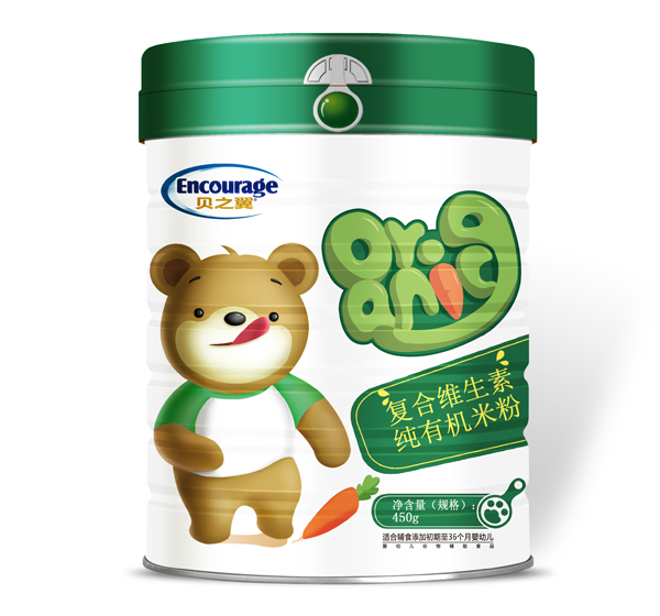 貝之翼復(fù)合維生素純有機米粉-聽裝