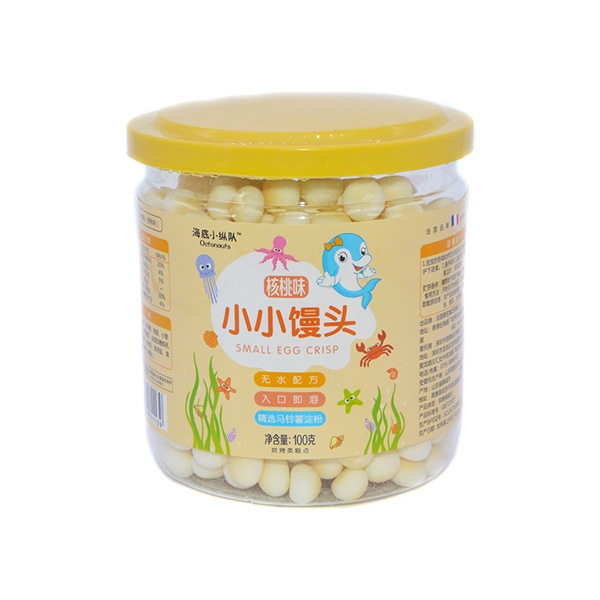 海底小縱隊小小饅頭核桃味包裝升級100g