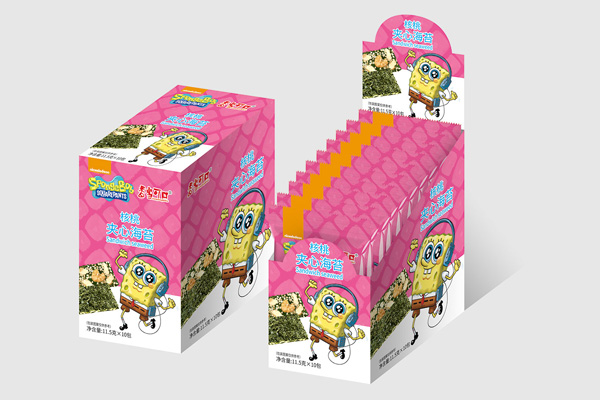 香當可口海綿寶寶系列-核桃夾心海苔盒裝