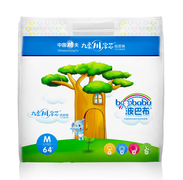 波巴布九柔川字芯紙尿褲M(mǎn)64片.jpg 波巴布九柔川字芯紙尿褲M(mǎn)64片.jpg