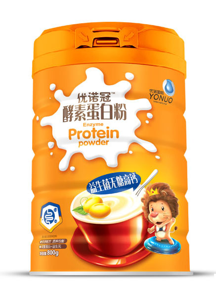 優(yōu)諾冠益生菌無(wú)糖高鈣酵素蛋白粉