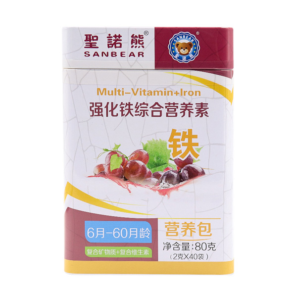 圣諾熊強(qiáng)化鐵綜合營養(yǎng)素40袋
