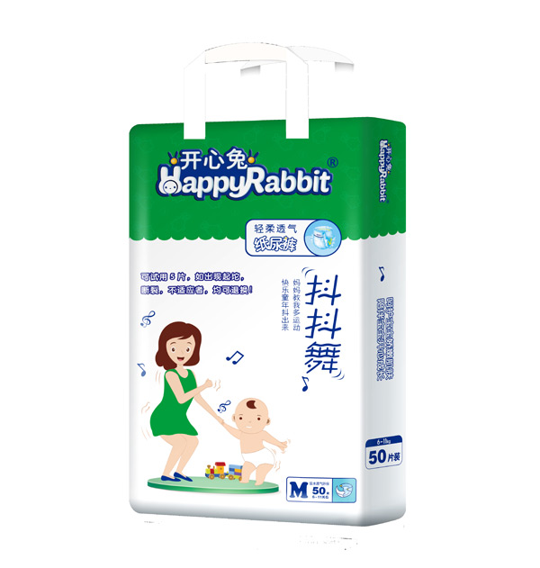 開心兔輕柔透氣紙尿褲M50