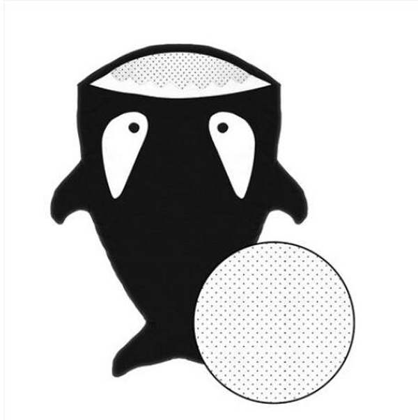 西班牙baby bites 鯊魚睡袋 黑色(內襯點點)