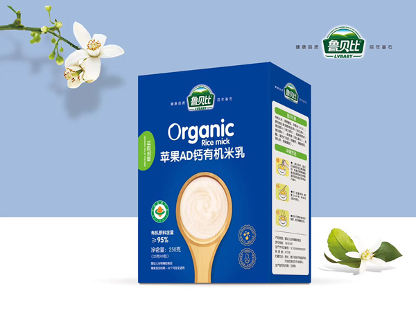 魯貝比蘋果AD鈣有機(jī)米乳盒裝