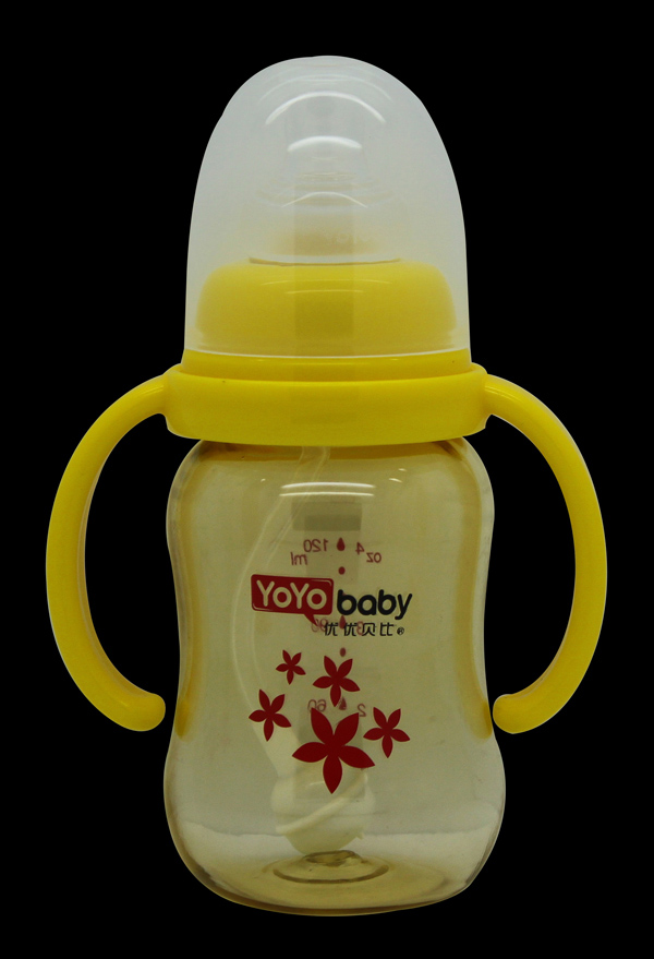 優(yōu)優(yōu)貝比120ml 標(biāo)口PPSU帶手柄自動(dòng)吸奶瓶