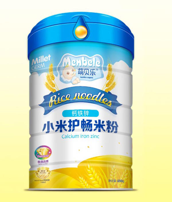 萌貝樂小米護(hù)暢米粉-鈣鐵鋅 聽裝