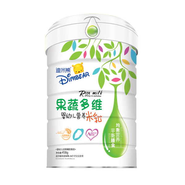 迪米熊嬰幼兒果蔬多維米乳桶裝