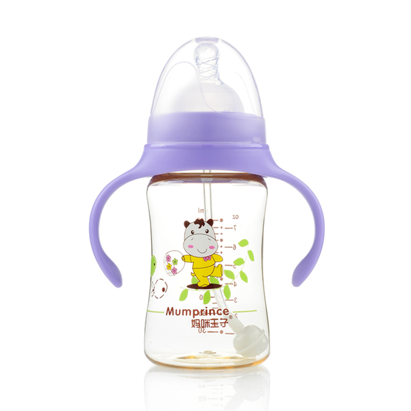 媽咪王子PPSU寬口自動(dòng)吸210ml奶瓶 紫色