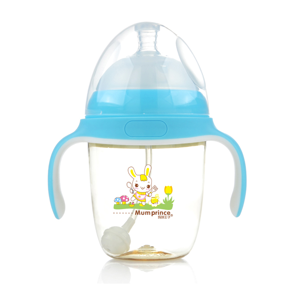 媽咪王子PPSU寬口自動(dòng)吸240ml奶瓶 藍(lán)色