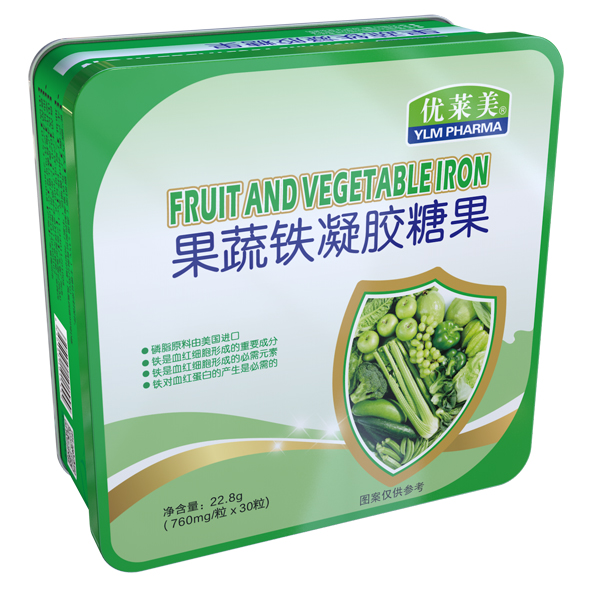 優(yōu)萊美果蔬鐵凝膠糖果 鐵盒裝