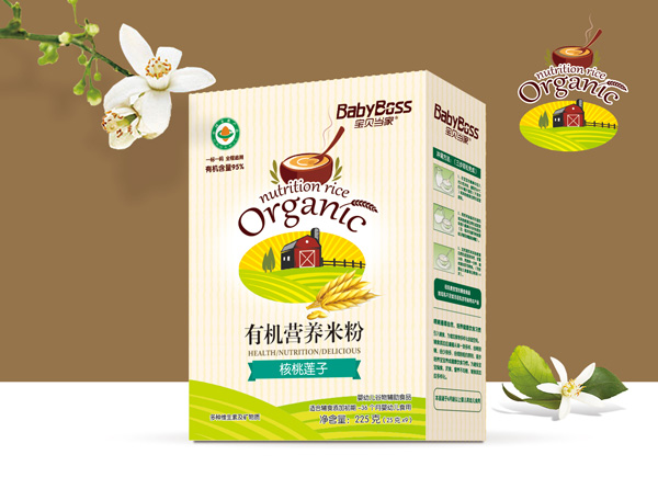 寶貝當(dāng)家核桃蓮子有機(jī)營(yíng)養(yǎng)米粉 盒裝