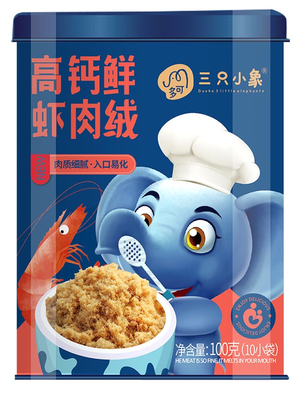 多可三只小象鮮蝦肉絨